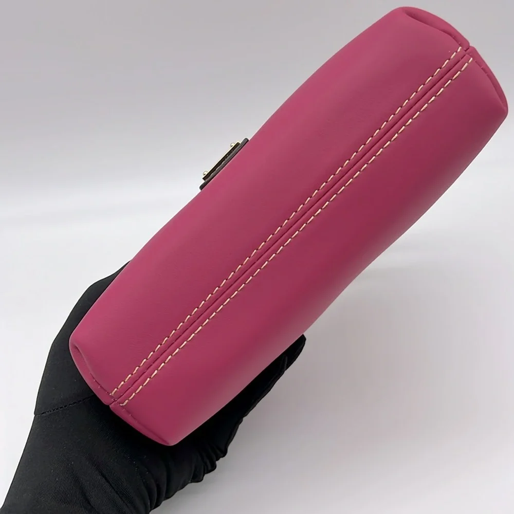 Dooney & Bourke Penrose Leather Pouchette Fuschia Pink